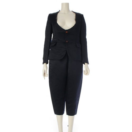 コムデギャルソン AD2022 22AW コムコム ジャケット パンツセットアップ RK-J007/RK-P009 ネイビー XS