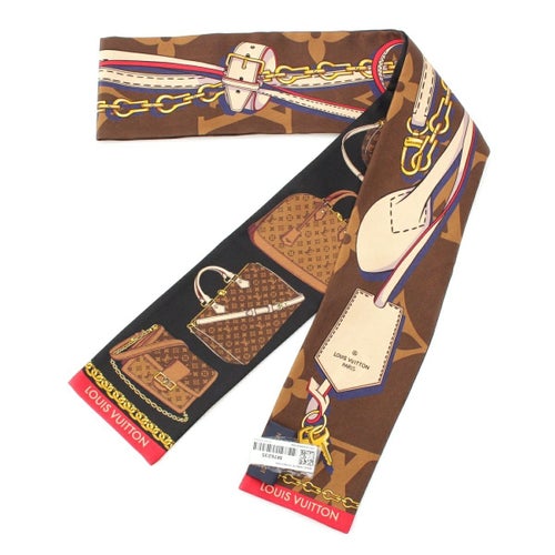 ルイヴィトン シルク バンドー スカーフ M76235 ブラウン