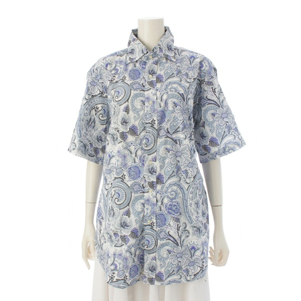 新品】ETRO ネイビー ペイズリー柄ニット XL 【公式通販】