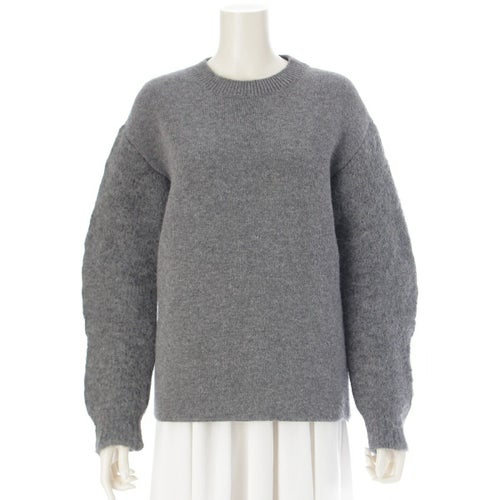 ジルサンダー 22AW ウール カシミヤ リラックスフィット クルーネック ドロップショルダー ニット セーター J03GP0009 グレー 34