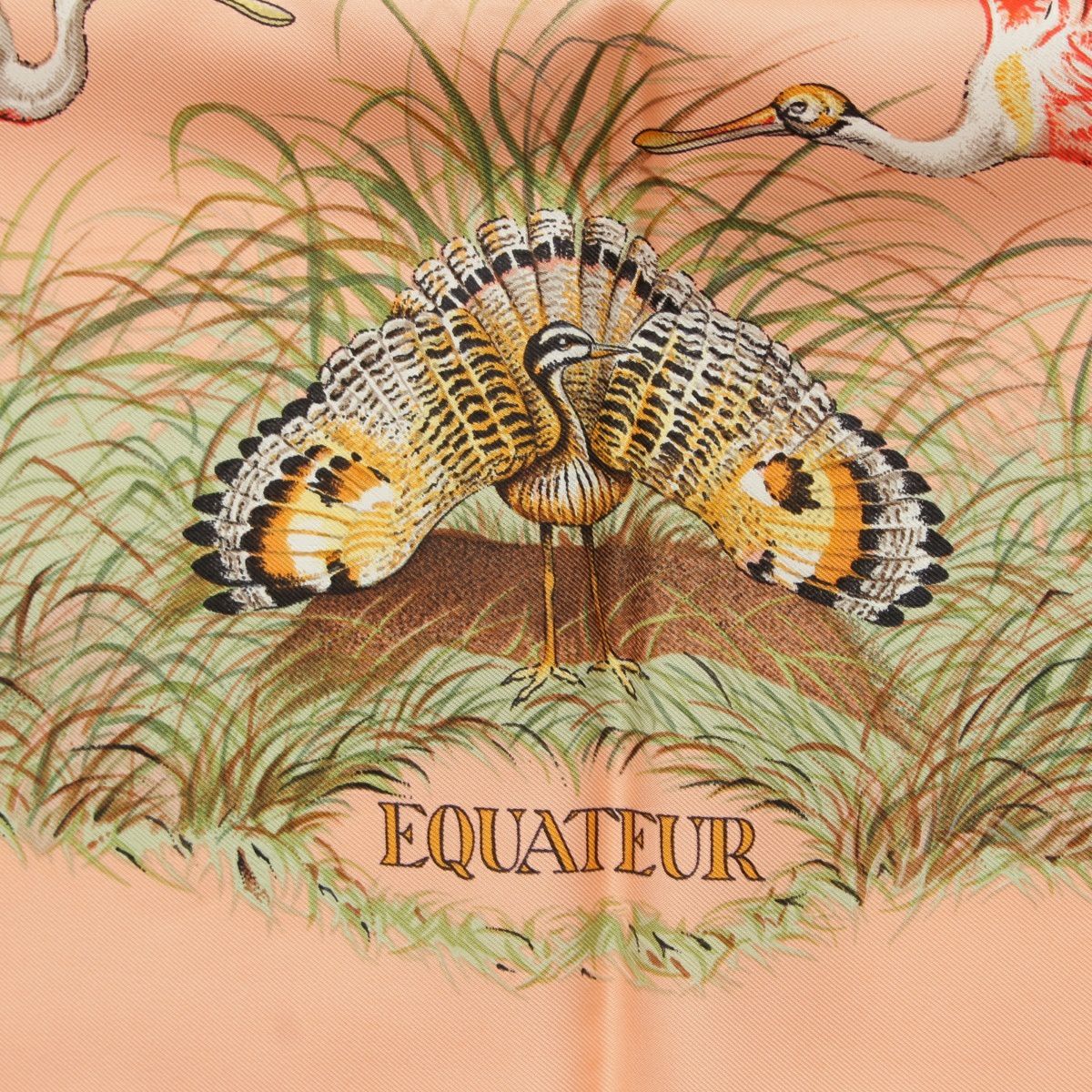 エルメス カレ90 シルク EQUATEUR 赤道直下 スカーフ ピンク | 中古