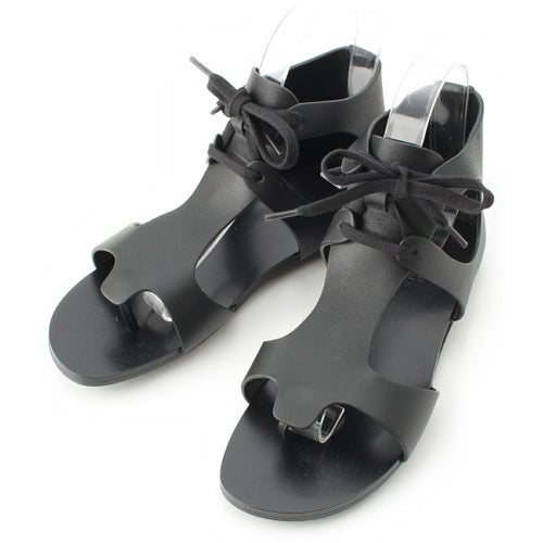 エルメス ガラテ レザー サンダル ブラック 36