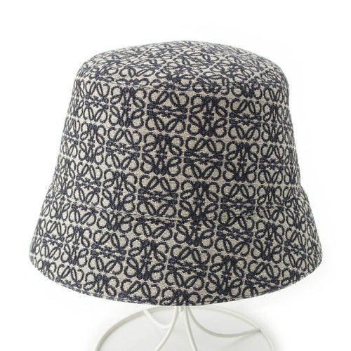 ロエベ コットン アナグラム バケットハット リバーシブル ハット 1723369 ベージュ 58