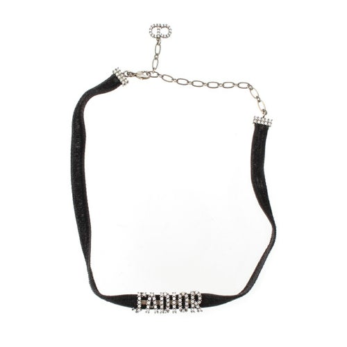 クリスチャンディオール J'ADIOR ラインストーン チョーカー ネックレス アクセサリー ブラック