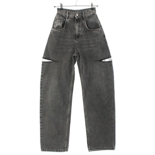 メゾンマルジェラ コットン スラッシュディティール パンツ ボトムス S51LA0051 ブラック 36