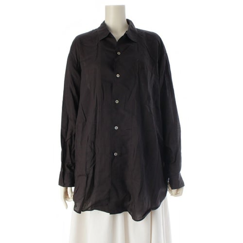ローブドシャンブルコムデギャルソン 80s オーバーサイズ 長袖シャツ トップス ブラック F