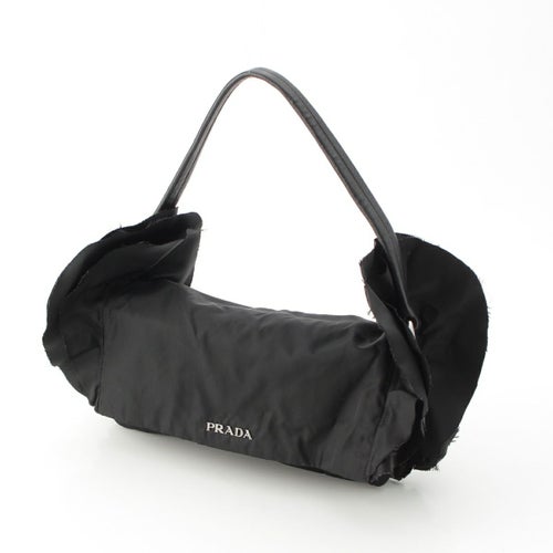 プラダ テスート ナイロン フリル ワン ショルダーバッグ BR4023 ブラック