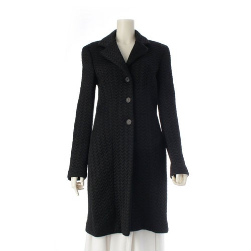 ジョルジオアルマーニ ウール混 チェスター ロング コート アウター ブラック 42