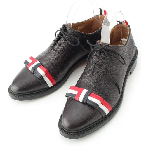 トムブラウン レザー リボン トリコロール ドレスシューズ ブラック 41