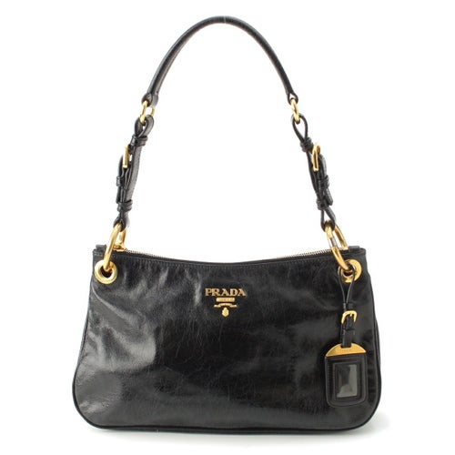 プラダ レザー ヴィッテロシャイン ワン ショルダーバッグ BR4894 ブラック