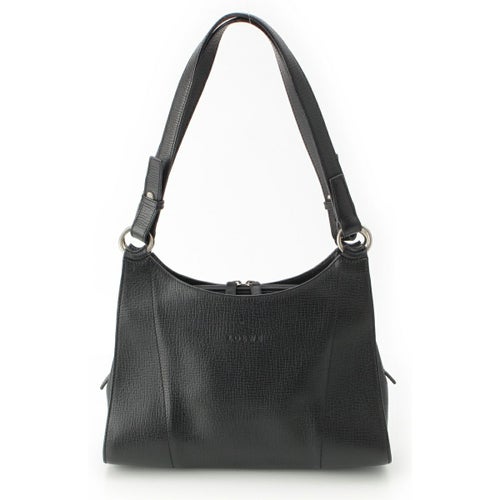 ロエベ レザー ホーボー ショルダーバッグ ブラック