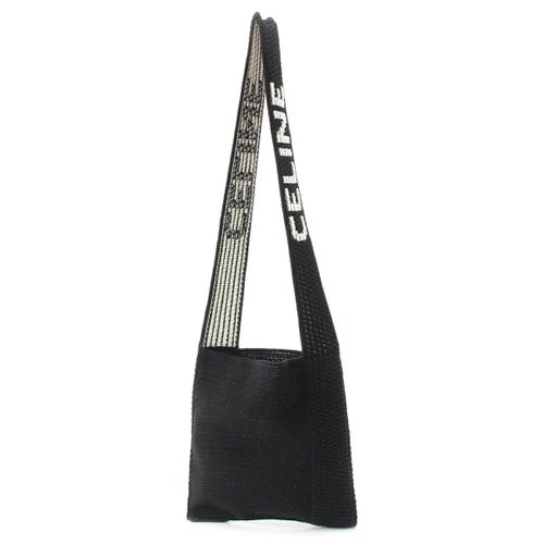 セリーヌ コットン クロシェ ロゴ ショルダー トートバッグ 2ADCS817X.38EC ブラック