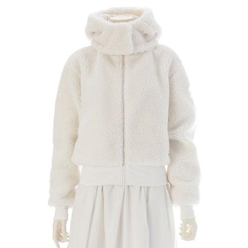アロ ALO yoga ヨガ Foxy Sherpa Jacket フォクシー シェルパ ボア フーディー ブルゾン ジャケット W4493R ホワイト xxs