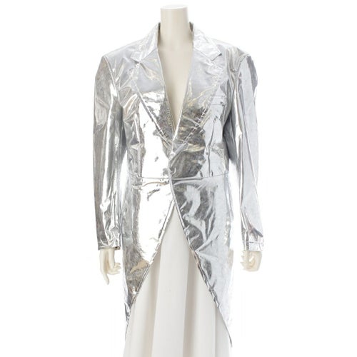 コムデギャルソンオムプリュス AD2020 燕尾 ロング テーラードジャケット PG-J026 シルバー M