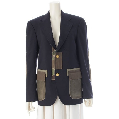 ブルックスブラザーズ アイジュンヤワタナベコムデギャルソンマン ウール 金ボタン テーラードジャケット WM-J904 ネイビー S