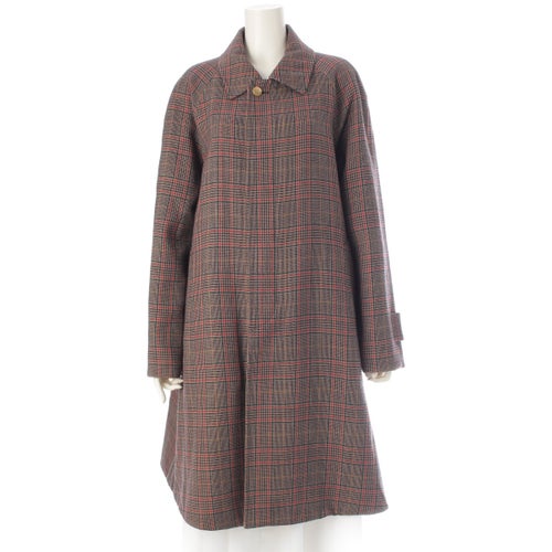 ヤンチェオンテンバール JANTJE_ONTEMBAAR 18AW ウール リバーシブル 総柄 ステンカラーコート P1B79-046-98 マルチカラー S