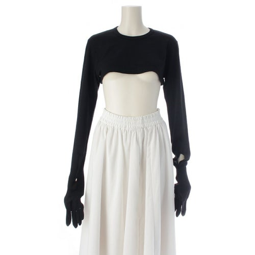 コムデギャルソン 80s e80s ウール クルーネック ハンド グローブ ニットTシャツ トップス GT-050270 ブラック