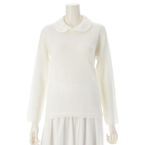 ローブドシャンブルコムデギャルソン AD1996 97SS ボディミーツ 丸襟 セーター ニット トップス RN-100140 ホワイト F