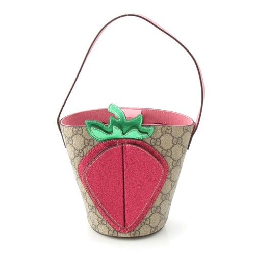 グッチ GGスプリーム ストロベリー イチゴ ハンドバッグ 630591 ベージュ