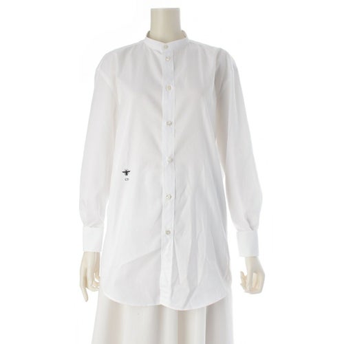 ディオール 23年 コットン ビー 長袖シャツ 341B20A3356 ホワイト 38