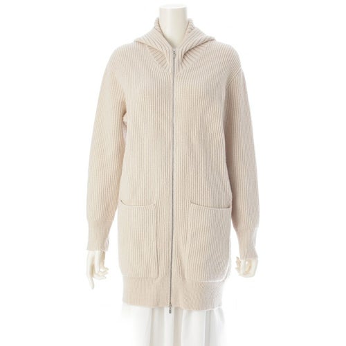 フォクシー ニューヨーク ウール×カシミヤ リブ ニット ロング カーディガン トップス 39017 ベージュ 38