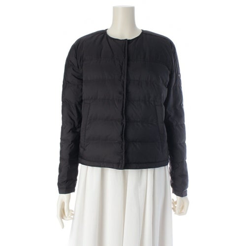 プラダスポーツ トライアングルロゴ クロップド ノーカラー ダウンジャケット アウター 29Y423 ブラック 42