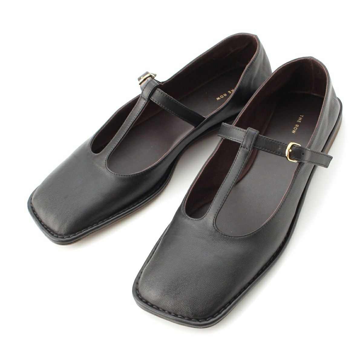 ザロウ 25SS レザー SQUARE T-STRAP Tストラップ メリージェーン