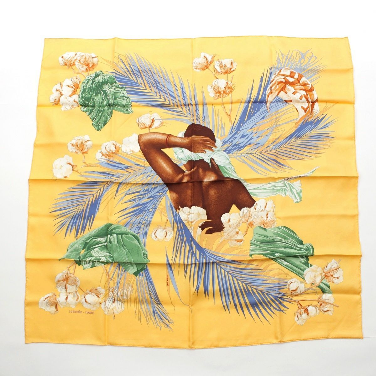 エルメス シルク カレ90 TURBANS DES REINES 王女のターバン スカーフ