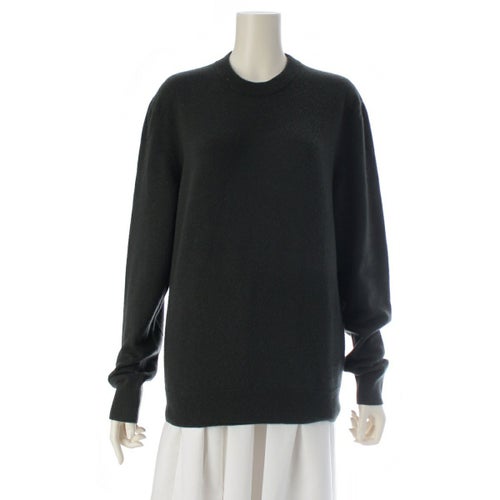 エルメス 22AW カシミヤ マイヨン シェーヌダンクル ニット 長袖 トップス カーキ S