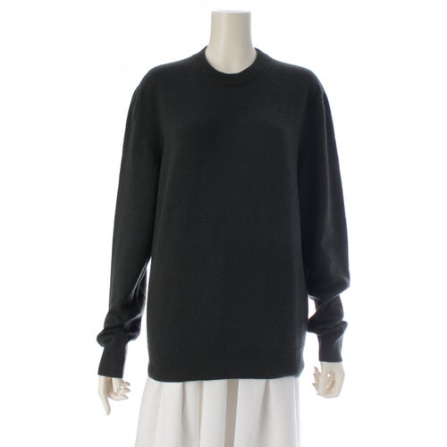 エルメス 22AW カシミヤ マイヨン シェーヌダンクル ニット 長袖 トップス カーキ S