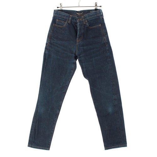 サンローラン 20年 ボタンフライ テーパード デニム パンツ ジーンズ 644024 インディゴ ブルー 25