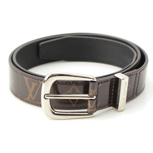 ルイヴィトン モノグラム レザー サンチュール パテント LVロゴ ベルト MP056 ブラウン