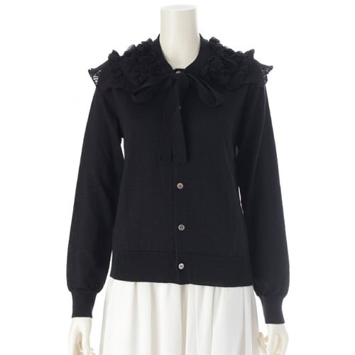 コムデギャルソン コムデギャルソン AD2024 25SS ウール 付け襟 2WAY 長袖 カーディガン RO-N513 ブラック S