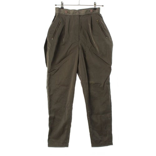 イッセイミヤケ 80s 1987 ナイロン 筆タグ バルーン ジョッパーズ テーパード パンツ ボトムス JG43937 カーキ L