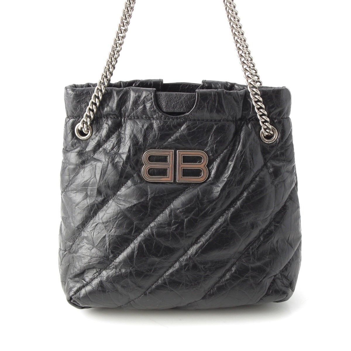 バレンシアガ CRUSH クラッシュ XS レザー BBロゴ 2WAY チェーン