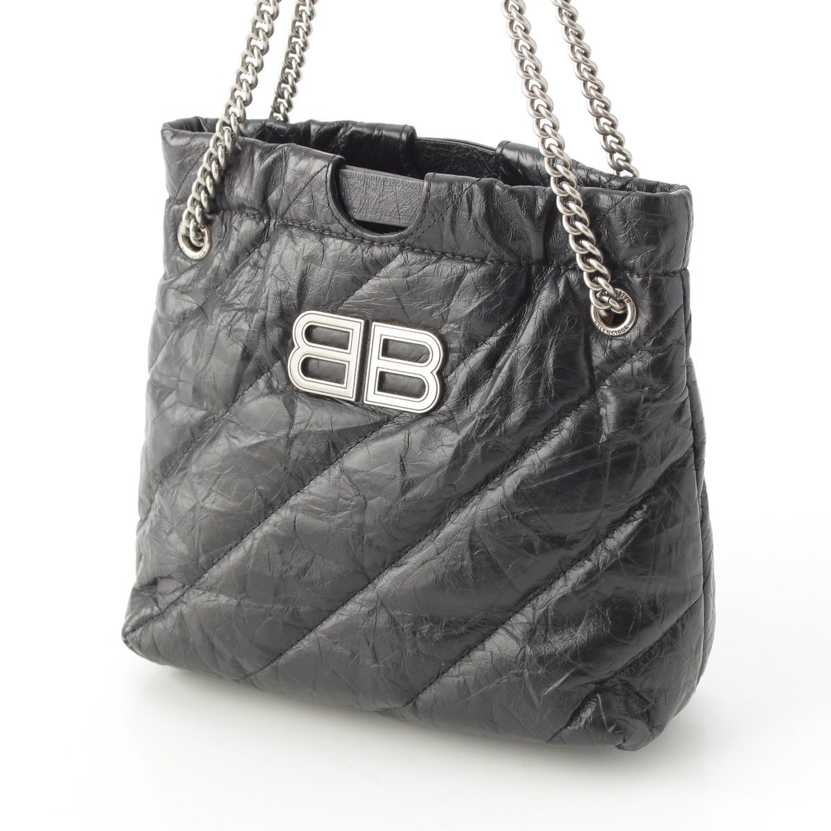 バレンシアガ CRUSH クラッシュ XS レザー BBロゴ 2WAY チェーン