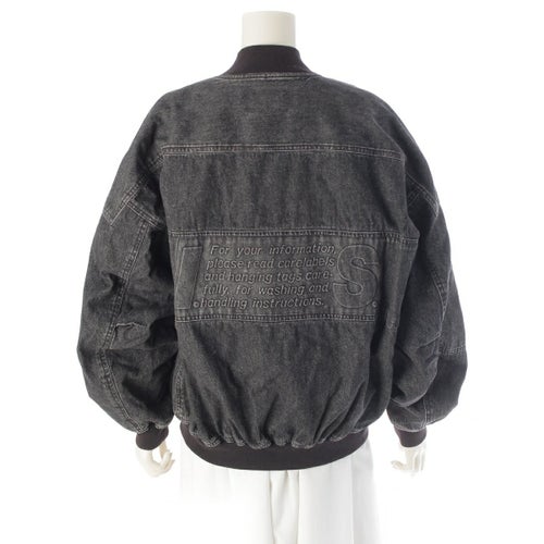 イッセイミヤケ 80s 89年 I.S イッセイスポーツ コットン ロゴエンボス デニム ジャケット ブルゾン RG31629 ダークインディゴ 9