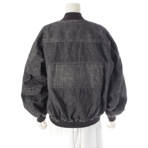 イッセイミヤケ 80s 89年 I.S イッセイスポーツ コットン ロゴエンボス デニム ジャケット ブルゾン RG31629 ダークインディゴ 9