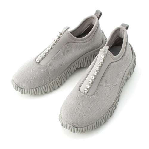 ミュウミュウ ビジュー マテラッセ スリッポン ソックス スニーカー シューズ グレー 37.5