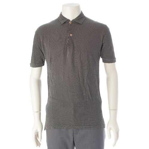 アルマーニ 80s ヴィンテージ 半袖 ポロシャツ トップス ブラック ホワイト S