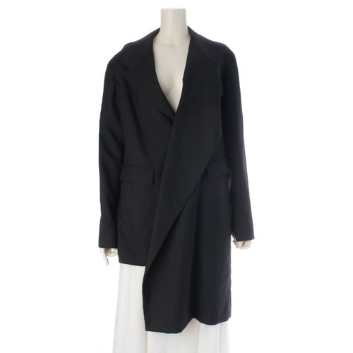 ヨウジヤマモト 23AW グラウンドワイ GABARDINE ASYMMETRIC JACKET コート アウター GA-J01-100 ブラック 3