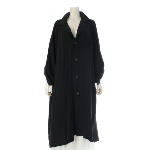 ヨウジヤマモト プリュス ノアール 20SS サイドボタン 変形 ロング コート NN-C03-500 ブラック 1