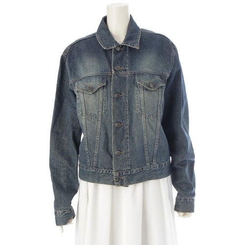 グッチ シェリーライン コットン サード デニムジャケット インディゴ 50