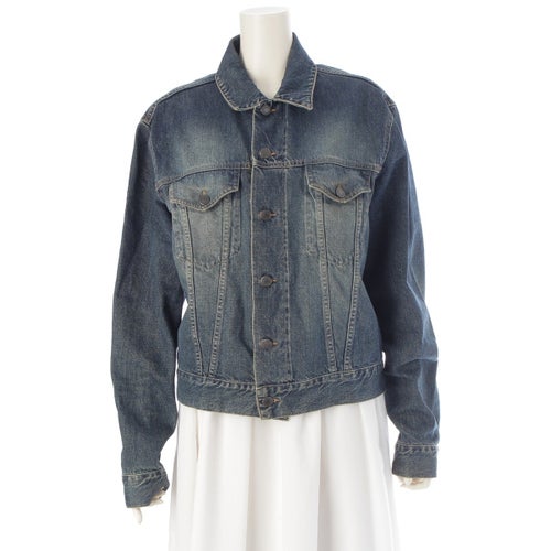 グッチ シェリーライン コットン サード デニムジャケット インディゴ 50