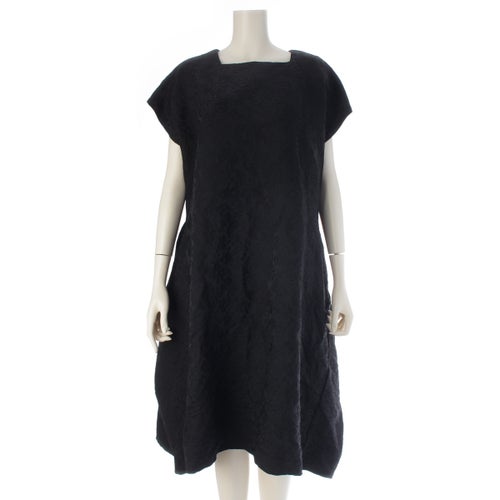 コムデギャルソン コムデギャルソン AD2023 23AW 花柄 総柄 ジャガード ノースリーブ ワンピース RL-O002 ブラック XS