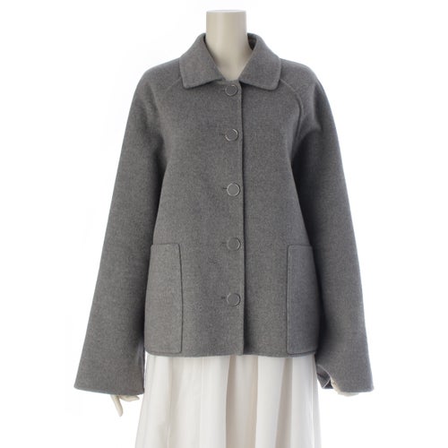 エルメス 2024-2025 カシミヤ セリエボタン ショートコート ジャケット 4H0102DA グレー 42