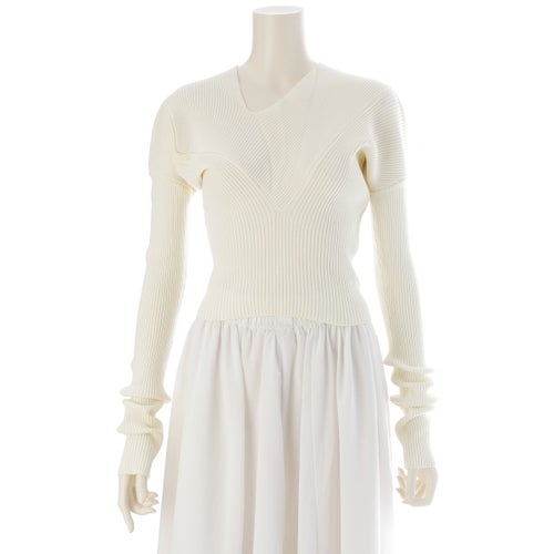 コムデギャルソン AD1991 ナイロン 変形 デザイン ロングスリーブ ニット セーター トップス GN-110290 アイボリー