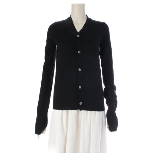 コムデギャルソン ウール ロングスリーブ カーディガン GN-N017 ブラック XS