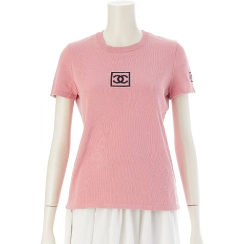 シャネル 03A シャネルスポーツ コットン ココマーク ショートスリーブ トップス P21671 ピンク 44