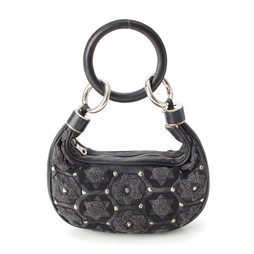 クロエ フィービー期 ヴィンテージ ビーズ パイル ブレスレット ハンドバッグ ブラック